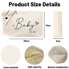 Pack of 2 Gifts for Expectant Mother Gift for Birth Baby Junk Gift for Expectant Mum Gifts for Pregnant Mother Bag with Zip Baby Shower Gifts for Mum