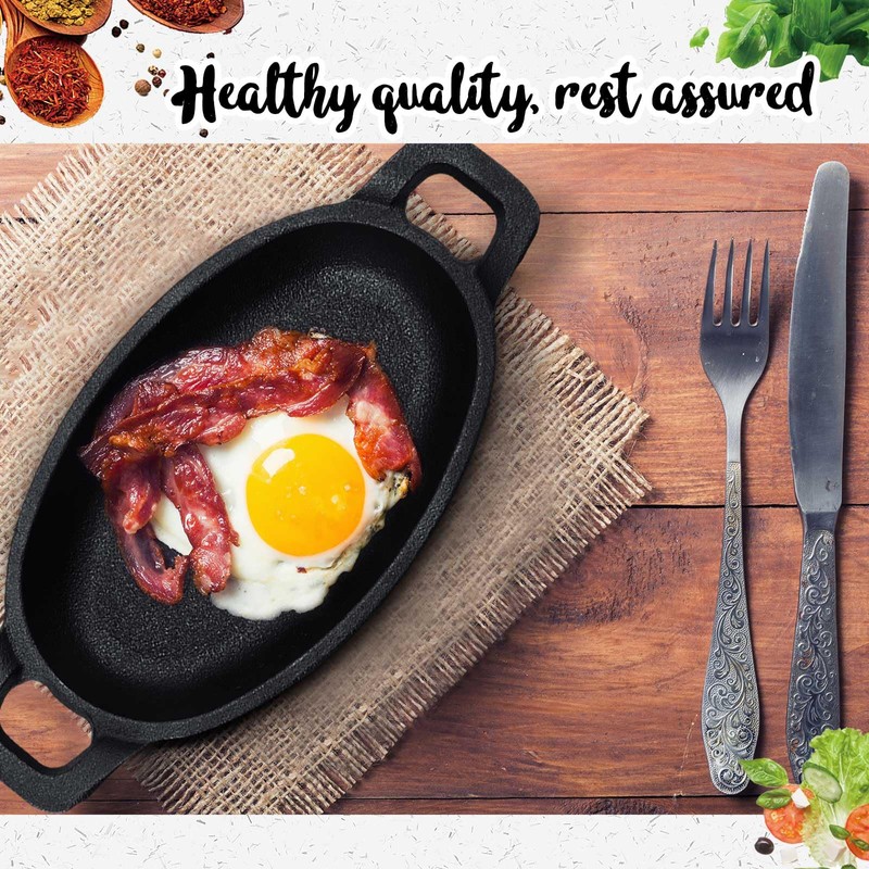 Uiifan 6 Pieces Mini Cast Iron Skillet 6 x 3.8''