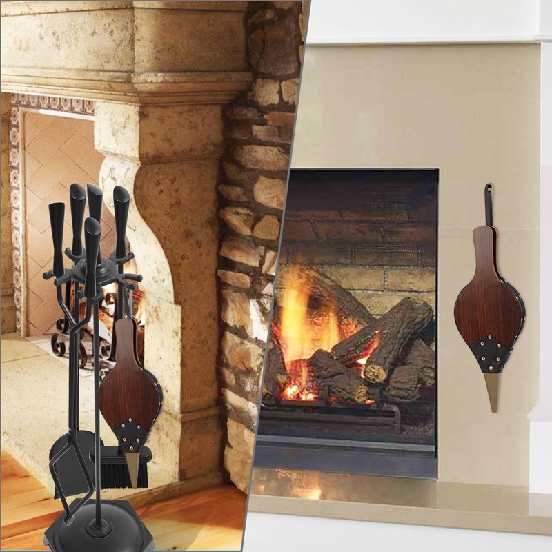 Gtongoko Fireplace Bellows Air Blower Cast Nozzle 14.8" x 5.6"