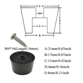 Acoeitl Black Soft Cutting Board Rubber Feet with Metal Screws 0.43" H x 0.83" D Good Grip Sturdy Hold Keep Dry Not Slip No Mark Not Damage Scratch Surface for Table Counter Bottom 12PCS