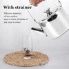 Stainless Steel Tea Kettle with Strainer Thickened Metal Whistling Teapot
