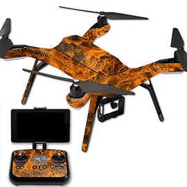 MightySkins Skin Compatible with 3DR Solo Drone Quadcopter wrap Cover Sticker Skins Burning Up