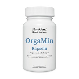 NatuGena OrgaMin Kapseln/Magnesium- & Selenkomplex/ 300 Kapseln / 1 Monats Packung