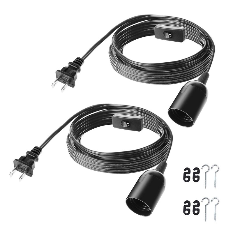 2-Pack Extension Hanging Lantern Cord Cable UL 375W with E26
