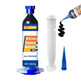RTV Silicone Sealant Adhesive – 100% Waterproof Silicone Caulk for Automotive, Window, Bathroom, Kitchen – High Bond, Shrink & Crack Resistant – Black(1.4oz/40g)