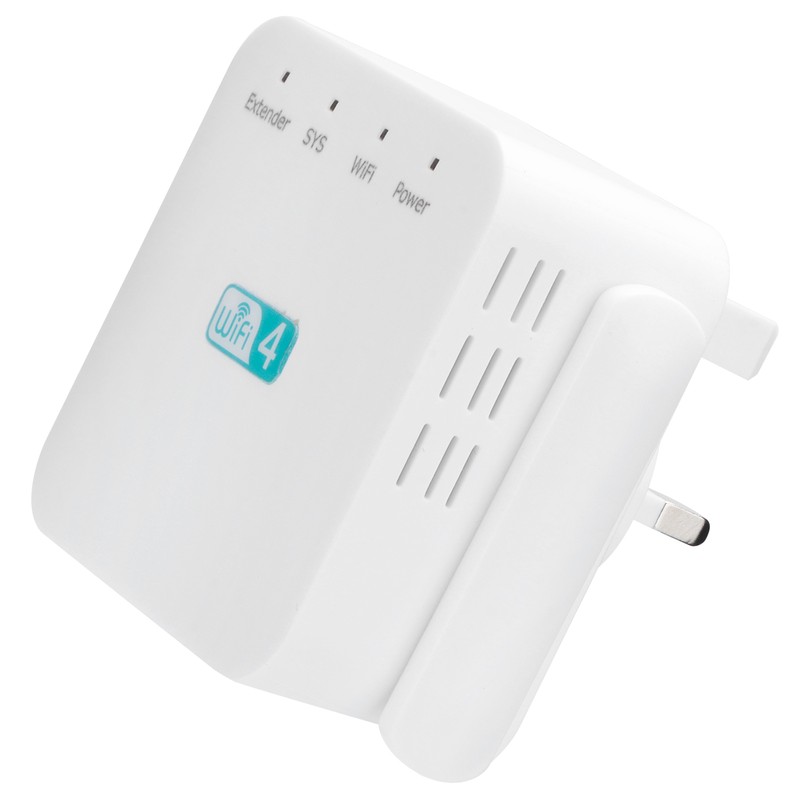 300M Repeater with Double Antenna Signal Amplifier Range Extender White