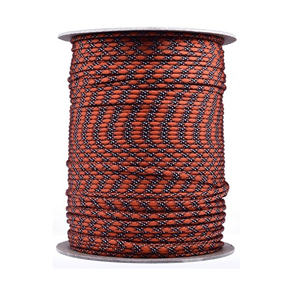 Bored Paracord - 1', 10', 25', 50', 100' Hanks & 250', 1000' Spools of Parachute 550 Cord Type III 7 Strand Paracord Well Over 300 Colors - General Lee - 100 Feet