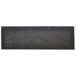 Homeroots 10" X 33" Black Rubber Outdoor Door Mat