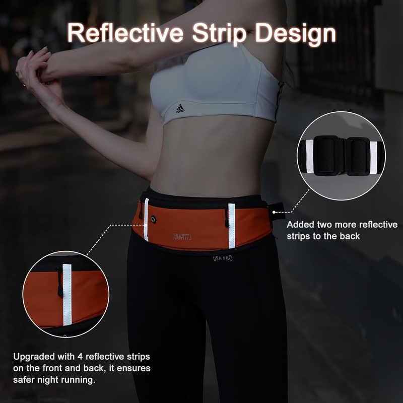 Running Belt Waist Fanny Pack: Waterproof Phone Holder Workout Pouch