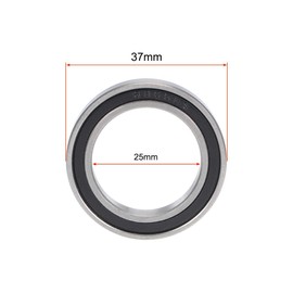 TA-VIGOR 4Pcs 6805-2RS Deep Groove Ball Bearings, Z2 25mm x 37mm x 7mm Double Sealed Industrial Bearings, Chrome Steel P6(ABEC3) Skateboard Bearings for Motor Electrical Instrument Equipment