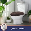 Baahrnom Luxury Toilet Lid Cover 19.5"x 16" Machine Washable Solid