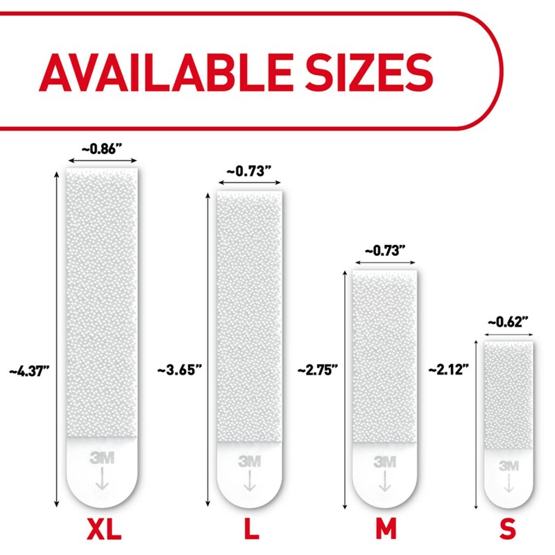 Command 20 lb X-Large Picture Hanging Strips, 16 Pairs White