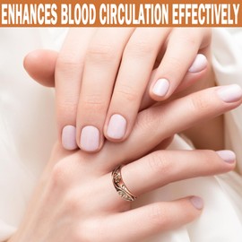 4 Strong Magnetic Arthritis Magnetic Therapy Copper Rings for Men and Women, Effectively Relieve Arthritis and Finger Pain, Have Light Effects on Rheumatism and Lymphatic Drainage (3500 Gauss)