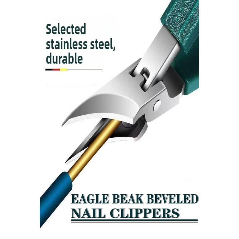 Professional Eagle Beak Angled Nail Clippers Set - Wide Slanted