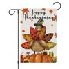 Wodison Happy Thanksgiving Garden Flag 12x18 Inch Double Sided, Small