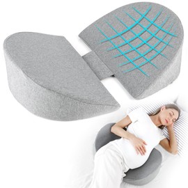 WEIKA Pregnancy Pillows for Sleeping, Upgraded Memory Foam Maternity Pillow for Pregnant Women, Adjustable Pregnancy Body Pillow with Removable, Washable Cover, Support for Belly,Back, Legs (Grey)
