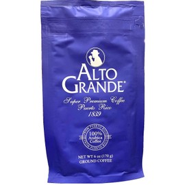 Alto Grande Super Premium Ground Coffee 100 Percent Arabica Medium-Dark Roast, Bagged, 6 Ounce (Pack of 1)