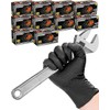 9mil Heavy Duty Disposable Nitrile Gloves -Chemical Resistant,Latex Free Rubber Guantes Diamond Texture for Mechanic, Black-800 Count, Large Size