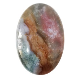 Lovionus89 India Agate Worry Stones, Natural Oval Palm Tree Bag Healing Crystal Massage Spa Energy Stone