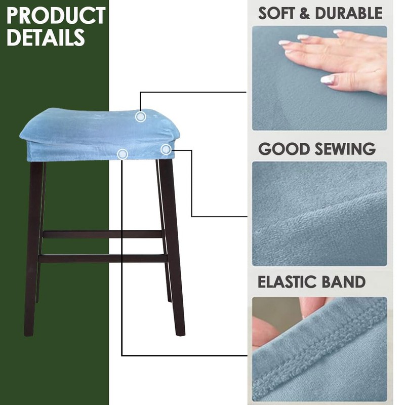 Bifaunvogel Bar Stool Cover Rectangle Set of 4 Velvet Stretch