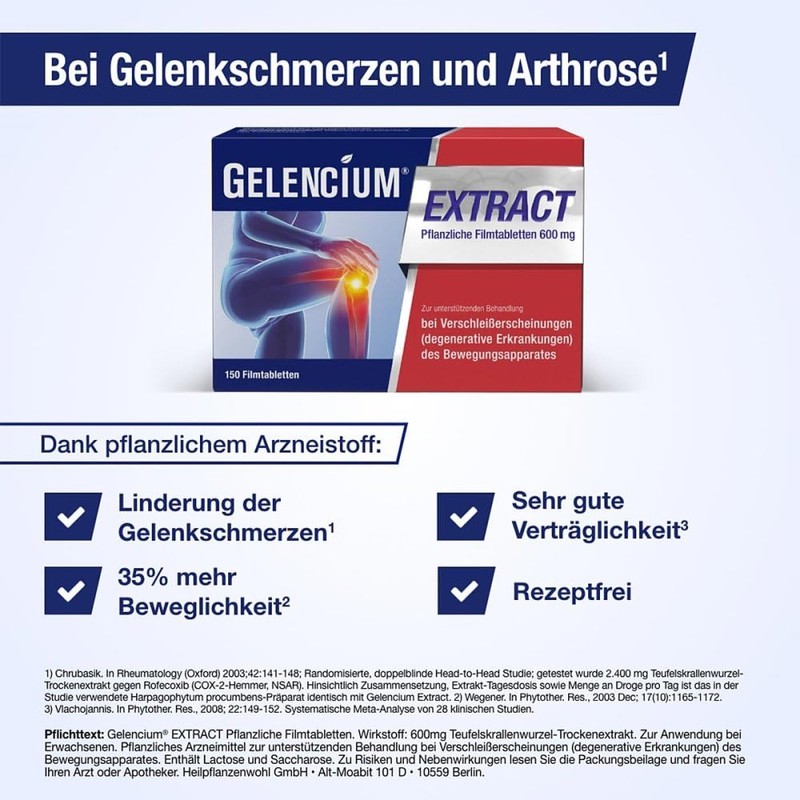 GELENCIUM Extract Vegetable Film-Coated Tablets Pack of 150