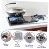 Operitacx 8-piece Silver Hob Stovetop Liners Gas Range Protectors Non-stick