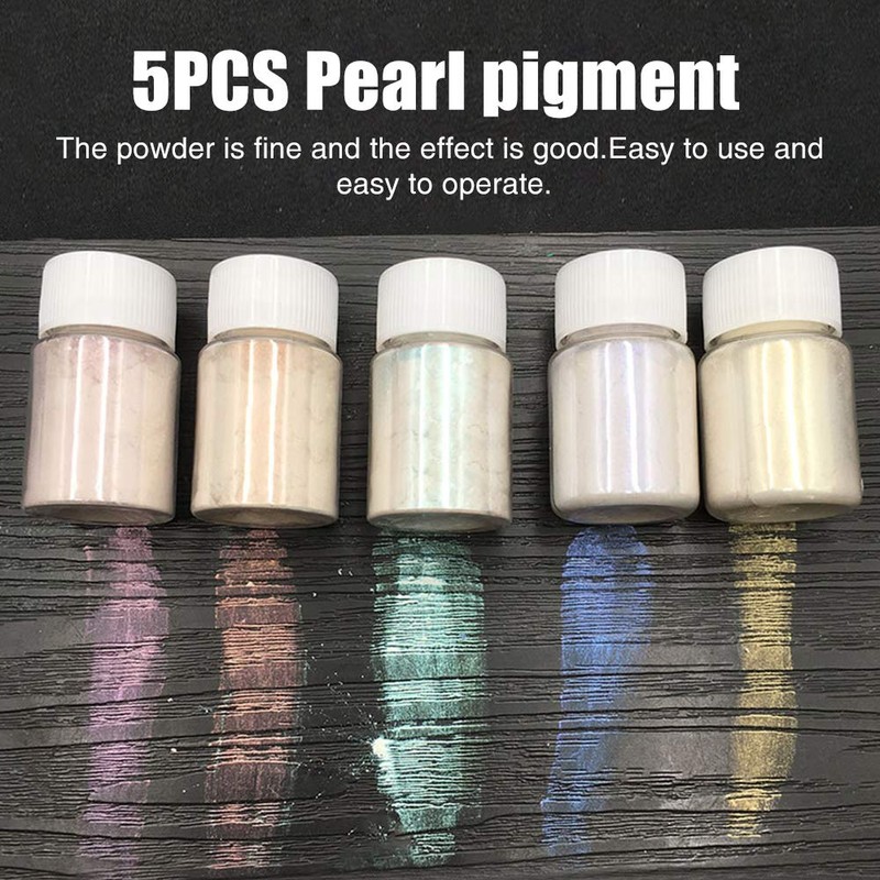 5 Colours Natural Mica Powder Pearl Pigment Resin Colour Pigment