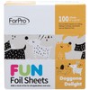 ForPro FUN Doggone Delight 5" Foil Sheets, Aluminum Foil, Pop-Up