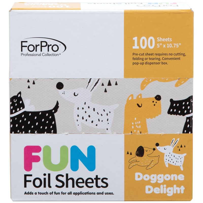 ForPro FUN Doggone Delight 5" Foil Sheets, Aluminum Foil, Pop-Up