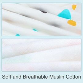 MooMoo Baby Summer Sleep Sack Muslin Wearable Blanket with 2-Way Zipper Swaddle Transition Sleeping Bag Sleeveless