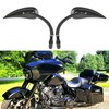 Black Motorcycle Rear View Sportster Mirrors Compatible with Harley Road