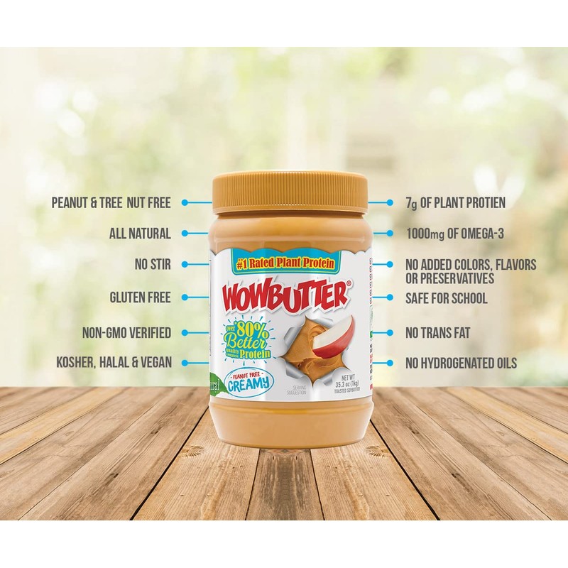 WOWBUTTER - Creamy Peanut & Tree Nut Free Spread -