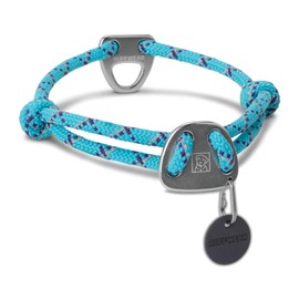 Ruffwear Seil-Halsband für Hunde, Große bis sehr große Hunderassen, Größenverstellbar, Reflektorstreifen, Größe: L (51-66 cm), Hellblau (Blue Atoll), Knot-a-Collar, 25602-4092026