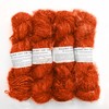 (Orange) - 100g Recycled Sari Silk Yarn Hand-spun Orange Soft