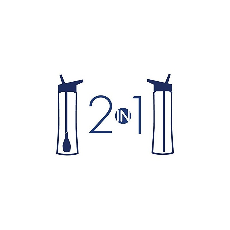 refresh2go 1050-PL-2pk Sleek Filtered Water Bottle, 2-Pack, Purple