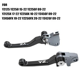 Adsspro CNC Foldable Brake Clutch Lever Handle Handlebar Grips Set Fit for YZ125/250 15-22 YZ250F 09-22 YZ125X 17-22 YZ250X 16-22 YZ450F 09-22 YZ450FX 19-22 YZ250FX YZ426F Dirt Bike 7/8" 22mm (Black)