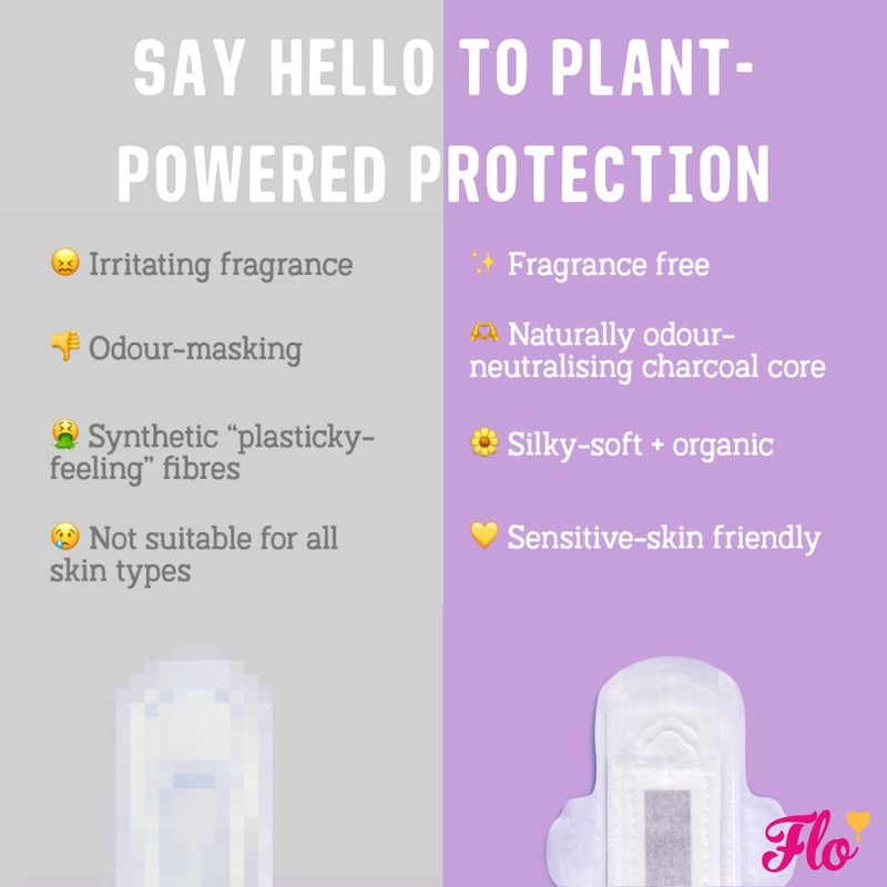 FLO Organic Sensitive Bladder Long Bamboo Pads (14 Pads)