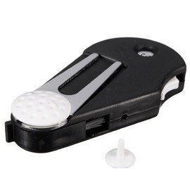 LL-Golf ® Golf Tool 5 in 1 with Divot Tool, Golf Ball Marker, Golf Club + Shoe Brush, Impact Counter and Clip for Belt or Golf Bag/Golf Tool