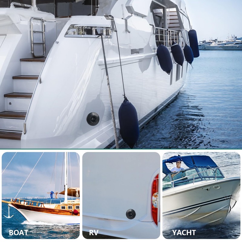 1-1/2in Thru Hull Fittings for Boats, ABS Plastic Through Hull