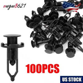 Unbranded 100 Pcs Push Type Retainers Bumper Retainer Clips 9mm Hole for Toyota Lexus New