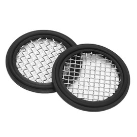 DERNORD - Juego de 2 juntas sanitarias de tres abrazaderas de 1.5 pulgadas Buna-N (NBR) con visualización de tipo fijado de acero inoxidable, malla 8