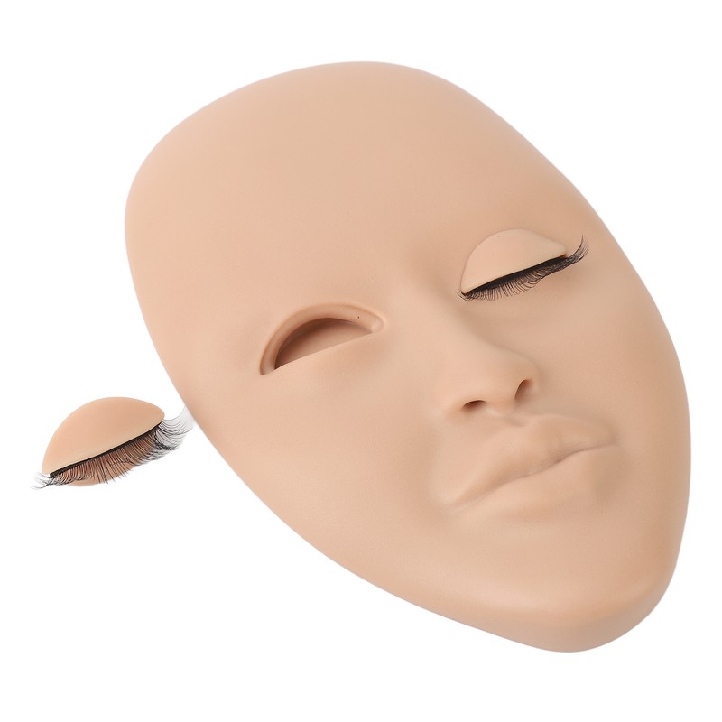 Lash Mannequin Head Reusable Soft Rubber 3D Effects Replaced Eyelids