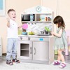 Costzon Kids Kitchen Playset, Wooden Cookware Pretend Cooking Food Set