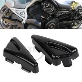 Unbranded Gloss Black Left Right Side Frame Tank Cover For Harley V-Rod Muscle VRSCF 09-17