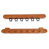 Wall Mounted Billiard Pool Cue Rack 6 Cues Wooden Billiard