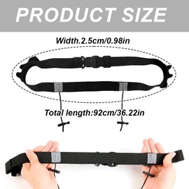Triathlon Race Number Band, Running Belt with Number Holder, 6 Ring Running Belt, Bum Bag for Triathlon, Marathon, Running, Cycling, 2 Pieces, Black