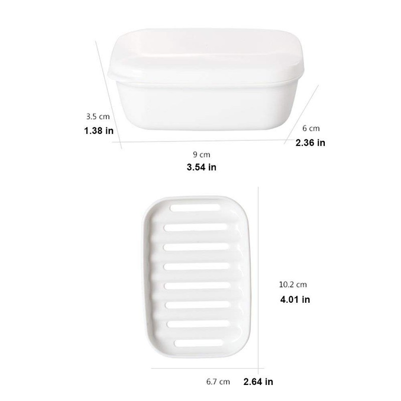 MXY Soap Box, Travel Soap Case with Lid and Drain
