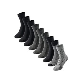 Uncover by Schiesser Women's Socks, 4x Schwarz / 3x Anthrazit Mel. / 1x SW/GR striped / 1x grey/SW