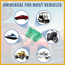 Partuto 5pcs Blade Style Fuses 30A Blade Style Fuses for Car Boat Green Replacement