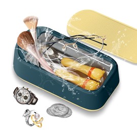 Ultrasonic Jewelry Cleaner, 640mL,48Khz,40W, Portable Professional Sonic Cleaner Machine for Rings, Eyeglasses, Dentures, Watches, Blade Razor, Retainer.